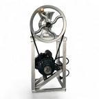 Motor Electric Monofazat 3 kW cu Cadru Metalic și Pâlnie – pentru Mașină de Tocat Carne Nr. 32