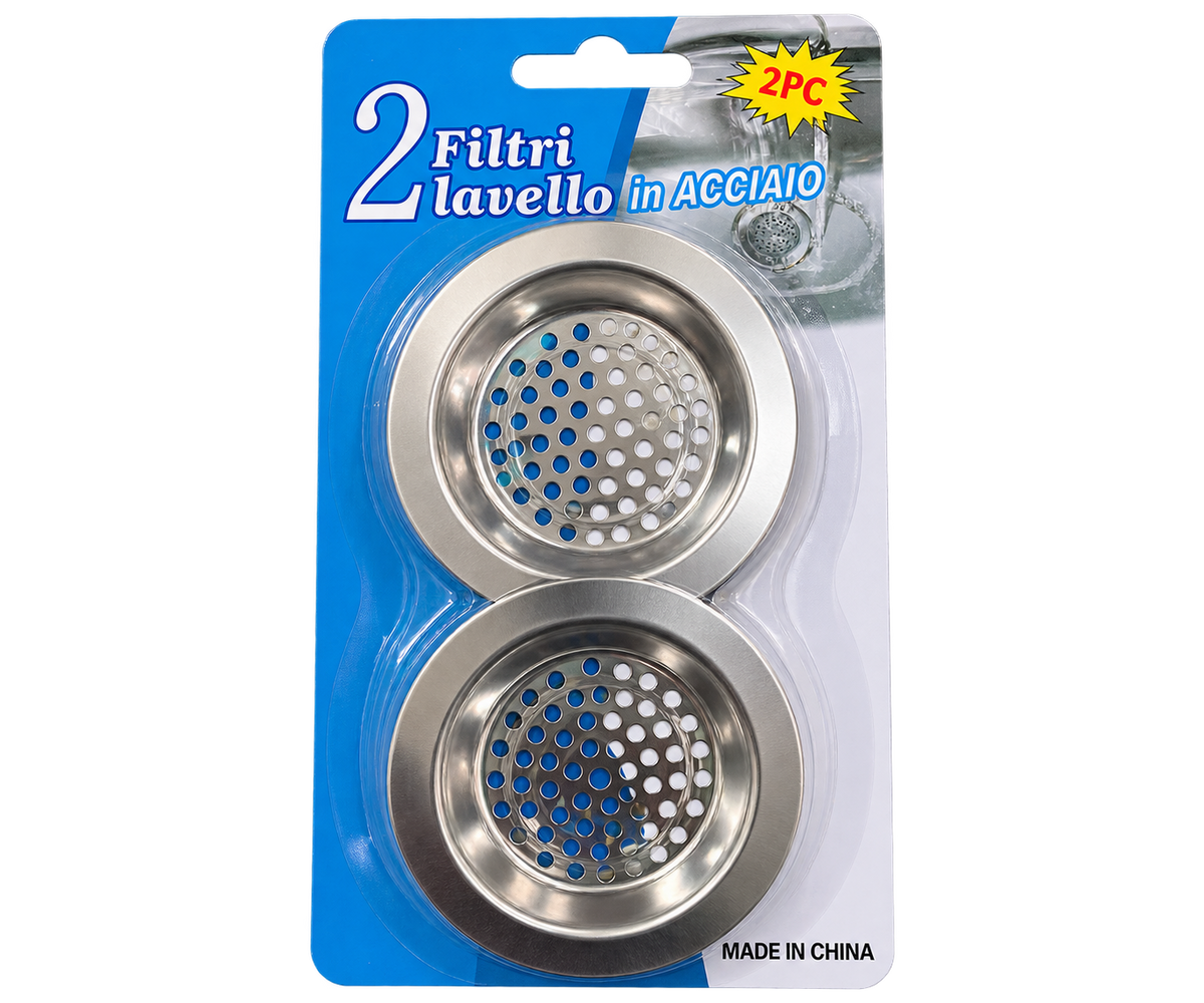 Set 2 Filtre pentru Chiuvetă din Inox – Site pentru Scurgere