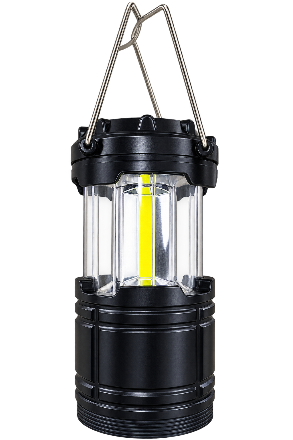 Lampă LED Camping Telescopică – 1W, 60 lm, 3×AA, Mâner pentru Agățare