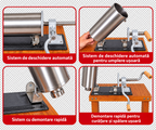 Mașină Manuală de Umplut Cârnați Orizontală 3 kg din Inox – 4 Pâlnii Incluse