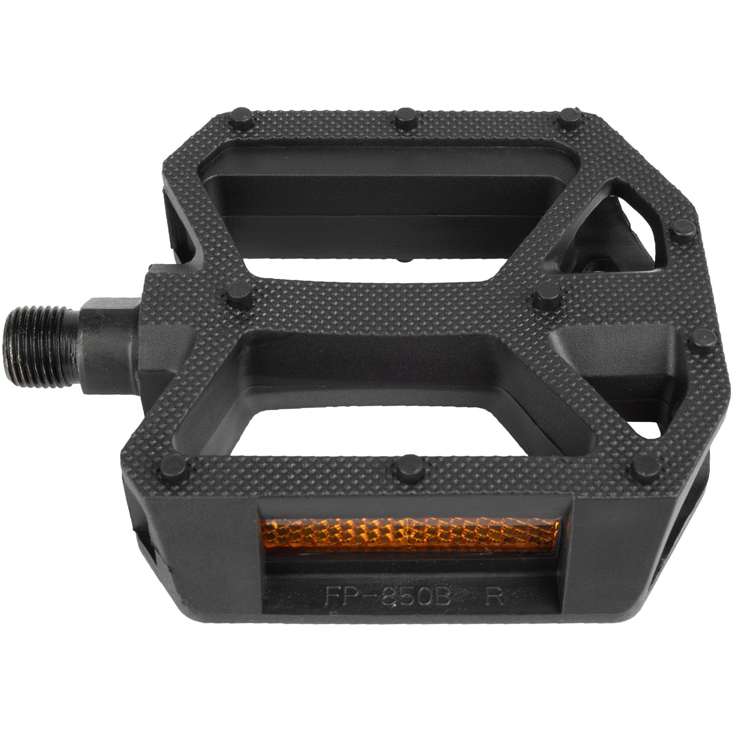 Set Pedale Late din Plastic pentru Bicicletă – Antiderapante, cu Catadioptri și Ax Metalic