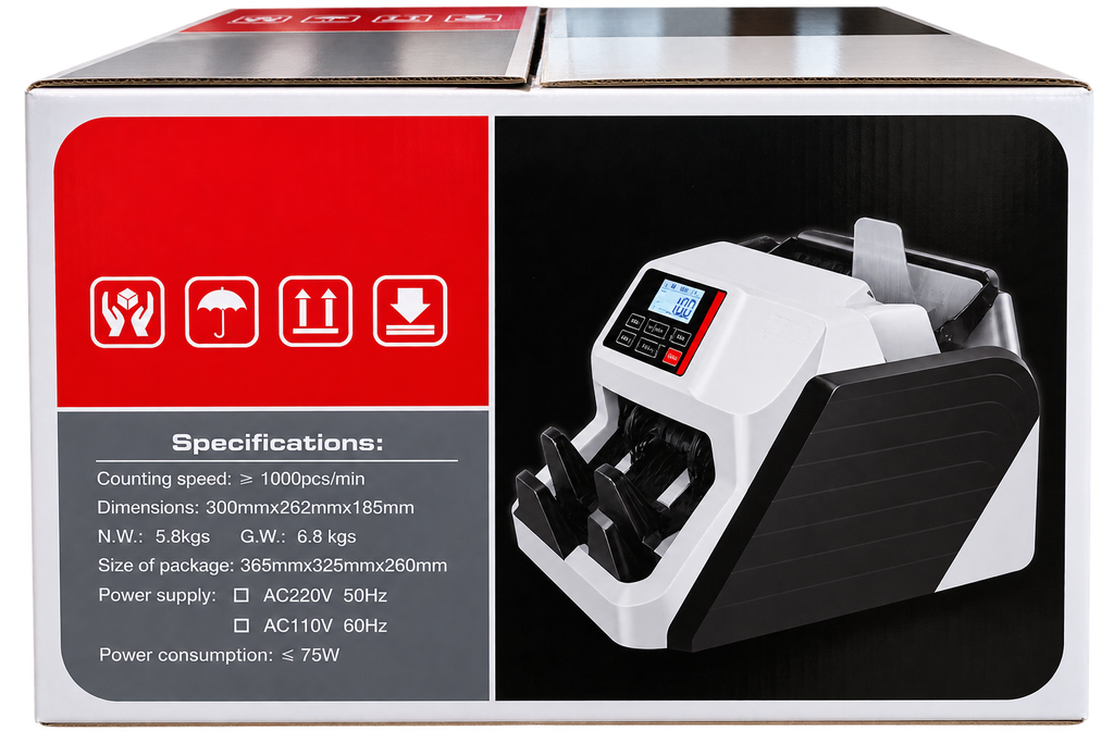 Mașină de Numărat Bancnote Automată – Detector UV/MG, ≥1000 Bancnote/Minut