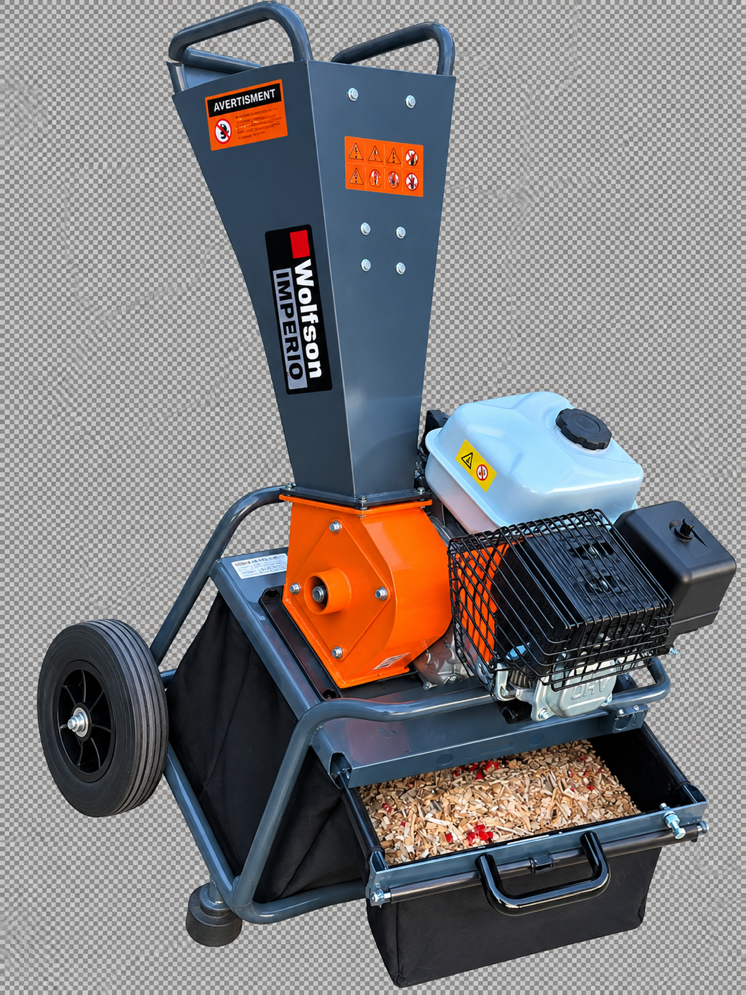 Tocător de Crengi Vertical Wolfson Imperio 8 CP, Motor 212 cm³, Diametru Maxim 50 mm, cu Sac Colector – WF50087