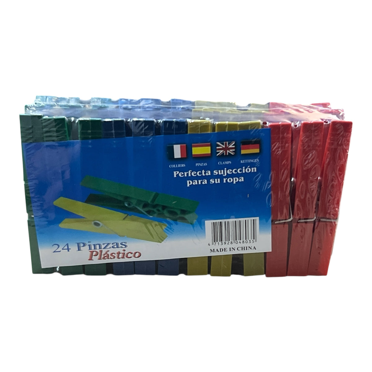 Cârlige Mari pentru Rufe din Plastic – Set 24 Bucăți, Multicolore