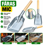 Făraș Mic Metalic cu Mâner din Lemn