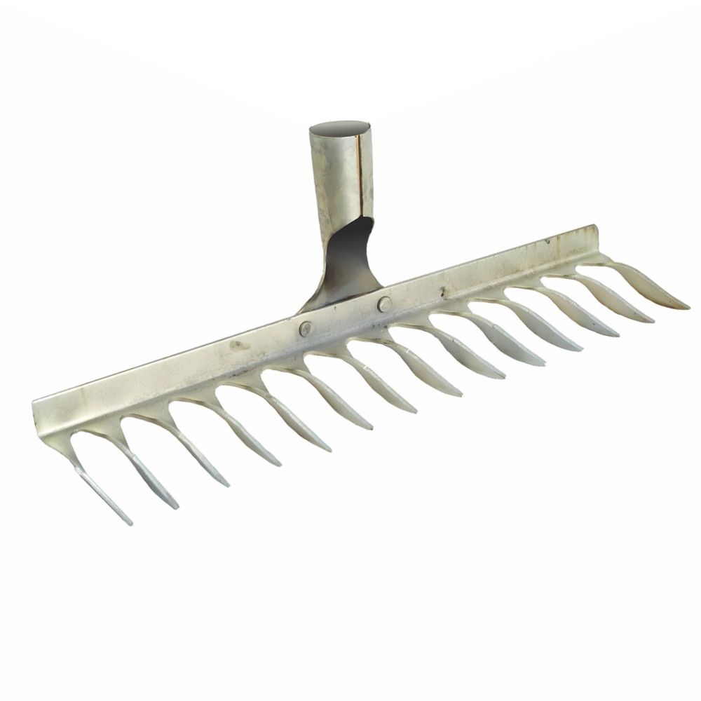 Greblă Metalică Cromată cu 16 Dinți – Fără Coadă