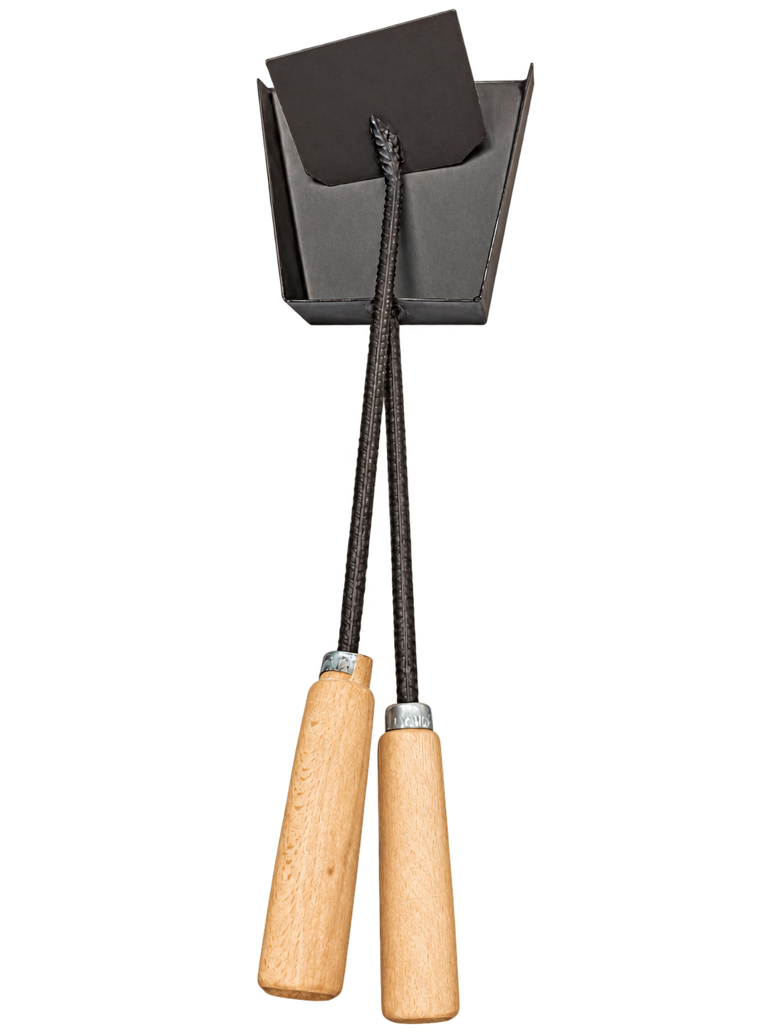Set Accesorii Sobă – Făraș și Vătrai Negre, cu Mânere din Lemn, Coadă 44 cm