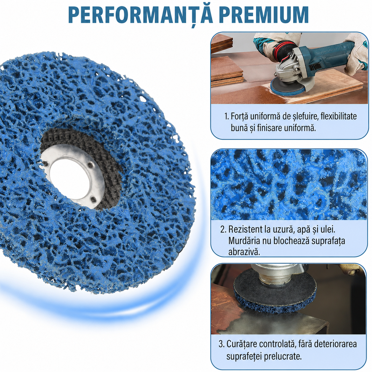 Disc pentru Curățat Rugină și Vopsea 100 × 16 mm – pentru Polizor Unghiular