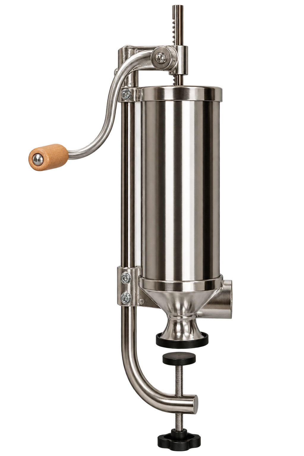 Mașină Verticală Manuală de Umplut Cârnați Vanessa – 3 kg, Inox, Prindere pe Masă