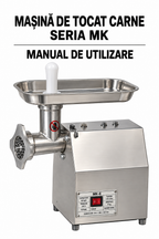 Mașină Electrică de Tocat Carne MK-8 – 1500 W, 60 kg/h, Inox, 220 V