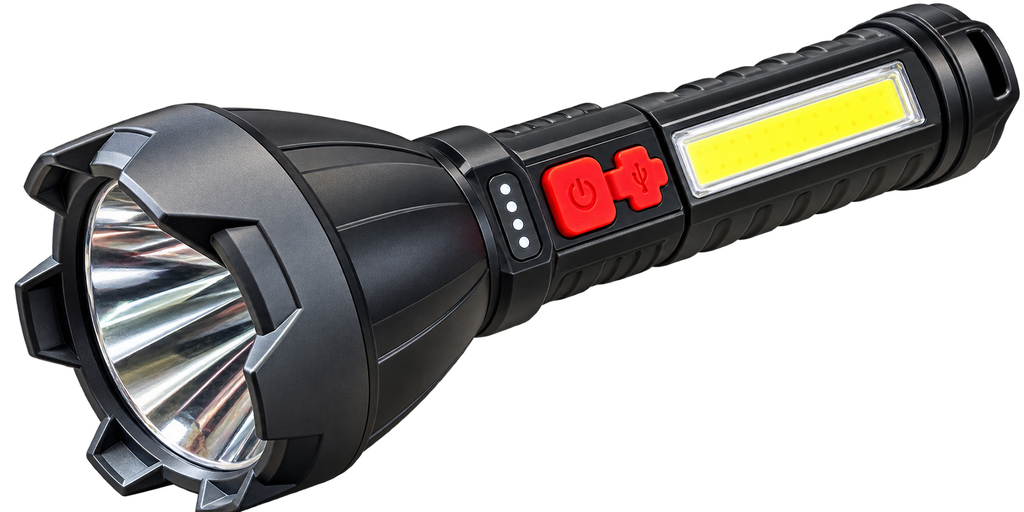 Lanternă LED Reîncărcabilă ZJ-05 cu USB și Lumină Laterală COB