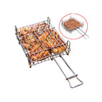 Grătar Dublu pentru Carne – 20 × 15 cm, cu Mâner