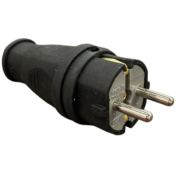 Ștecher Cauciucat IP40 16A 250V – Fișă Electrică cu Împământare