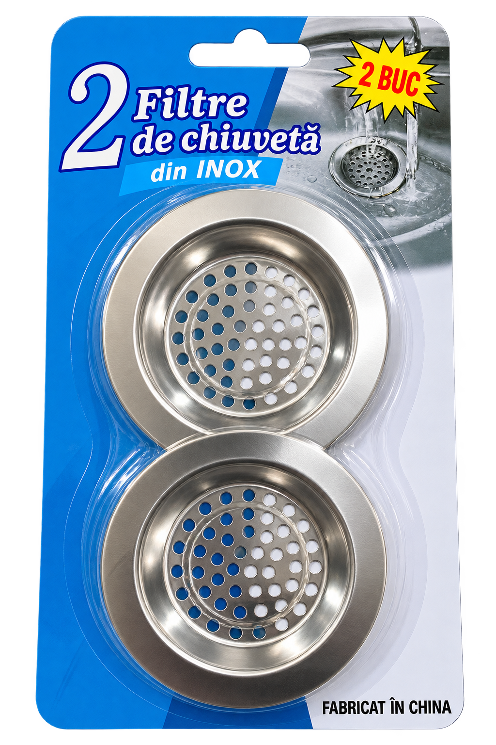 Set 2 Filtre pentru Chiuvetă din Inox – Site pentru Scurgere