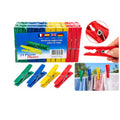 Cârlige Mari pentru Rufe din Plastic – Set 24 Bucăți, Multicolore