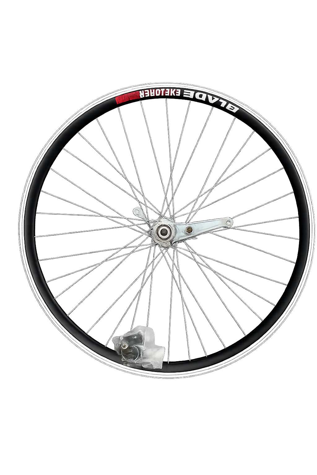 Roată Spate Bicicletă 28" cu Butuc China, Jantă Aluminiu Dublă, Complet Echipată