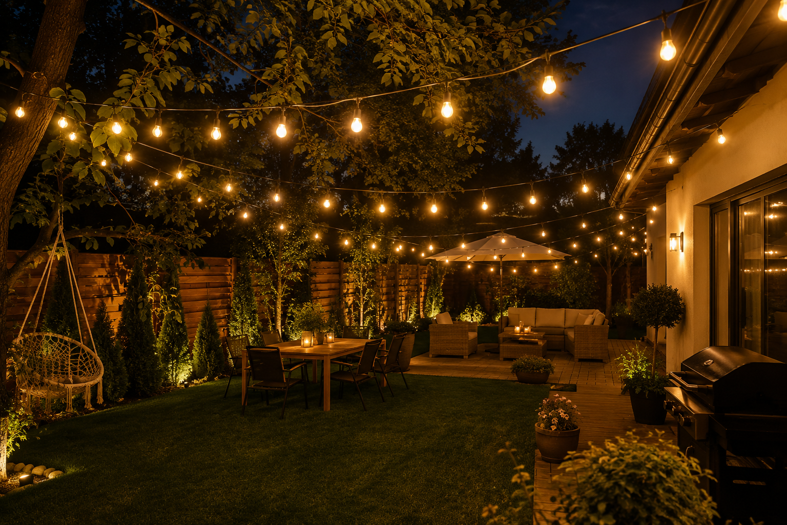 Ghirlandă Luminoasă Exterior 10 m cu 20 Becuri LED E27 Incluse – Conectabilă, IP65
