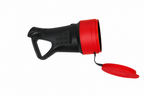 Cuplă Cauciucată Negru-Roșu  – Priză Mobilă cu Capac de Protecție