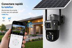Camera Supraveghere Dubla 4G Solara