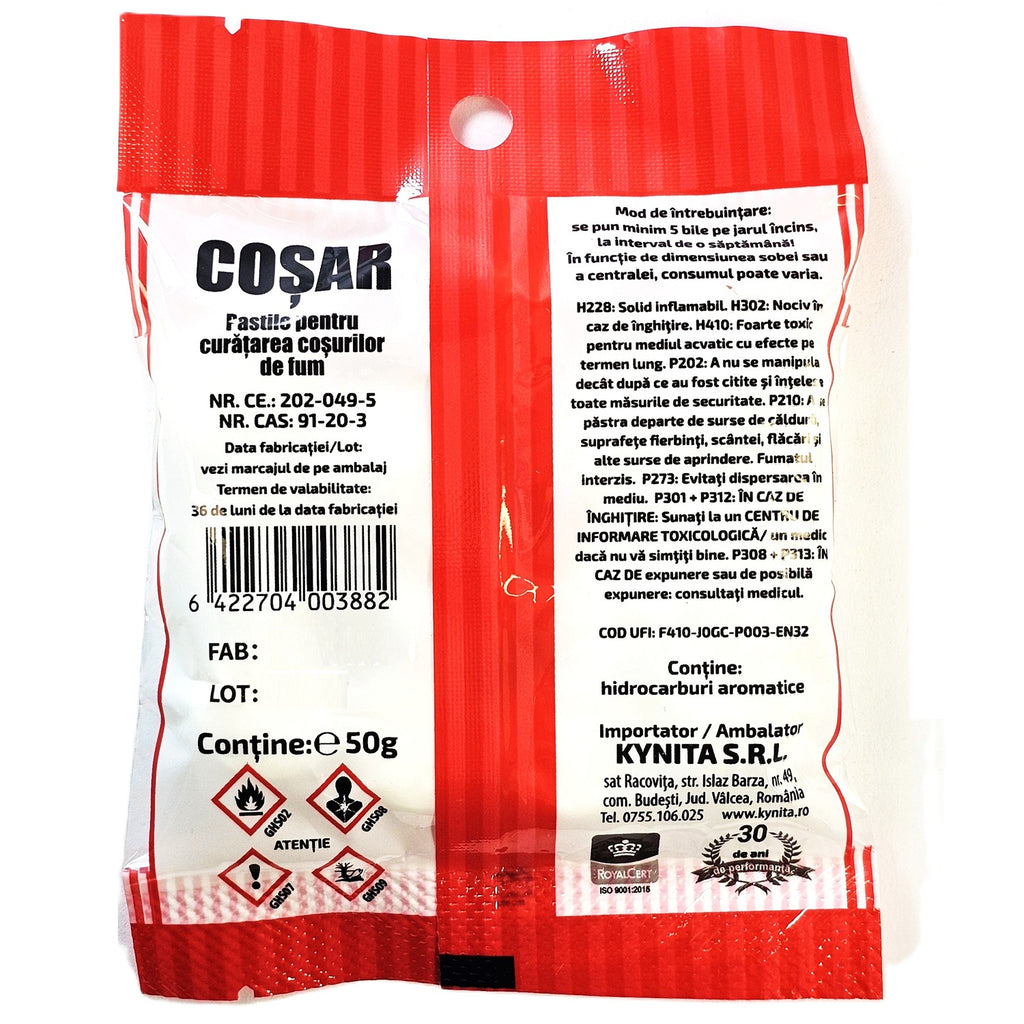 Pastile pentru Curățarea Coșurilor de Fum COȘAR – 50 g