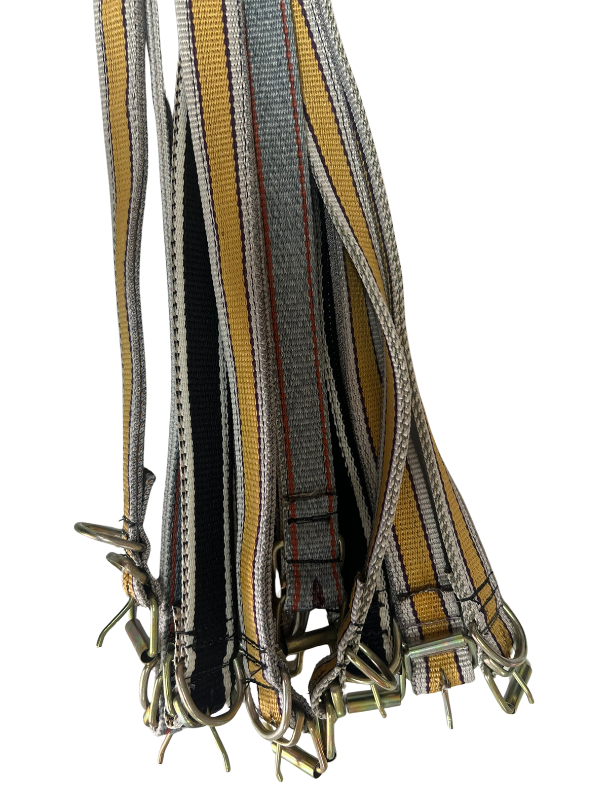 Set 10 Zgărzi Textile Duble pentru Câini Talie Mică, 62 cm, Reglabile, cu Cataramă și Inel Metalic