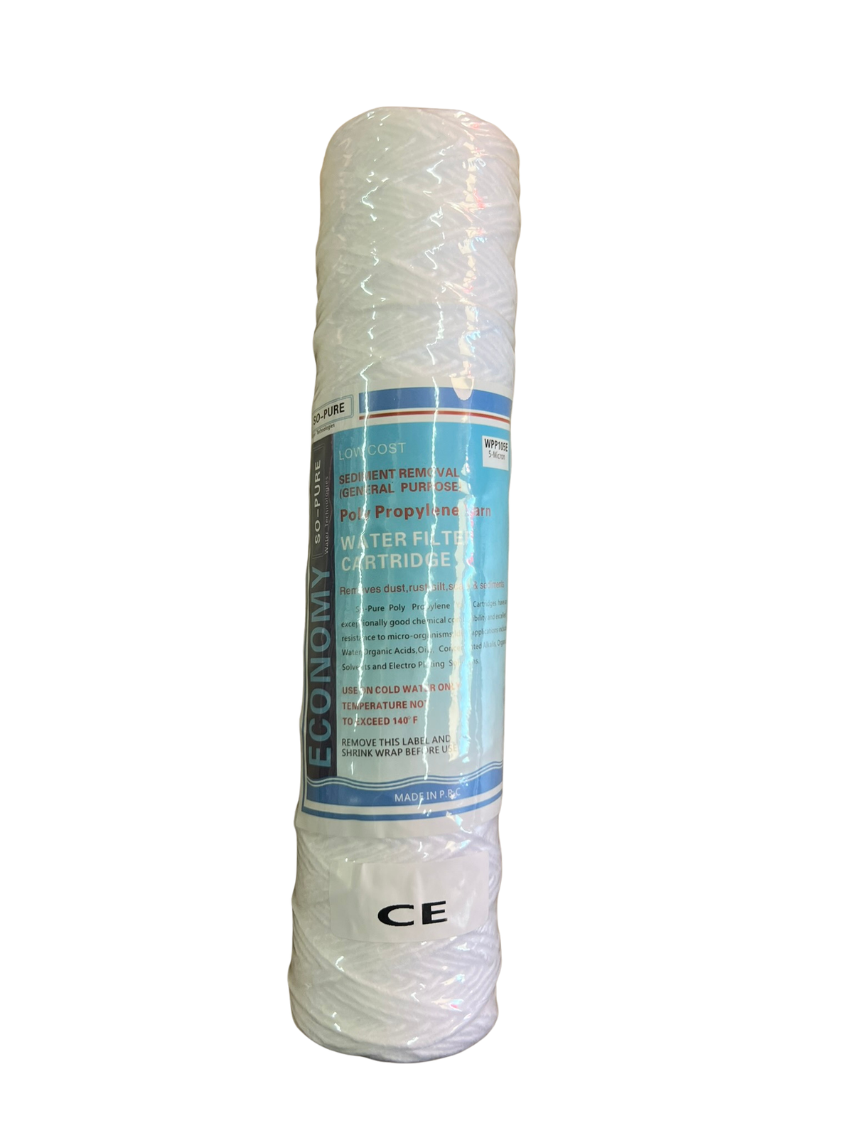 Cartuș Filtru de Apă Sedimente PP – 10", 5 Microni, Polipropilenă Bobinată