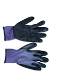 Mănuși de Protecție cu Palmă din Latex Antiderapant, Mov, Set 12 Perechi