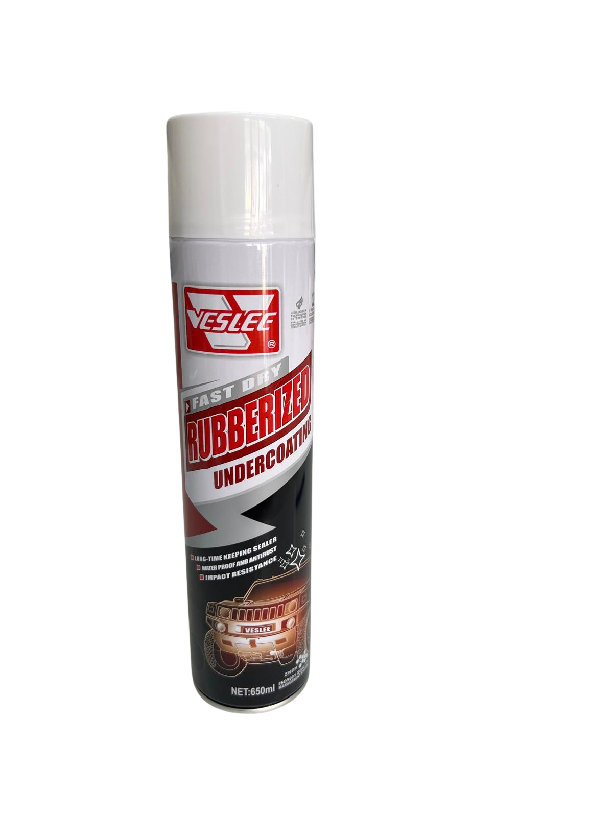 Spray Insonorizant Negru YESLEE – Protecție Cauciucată Auto 650 ml