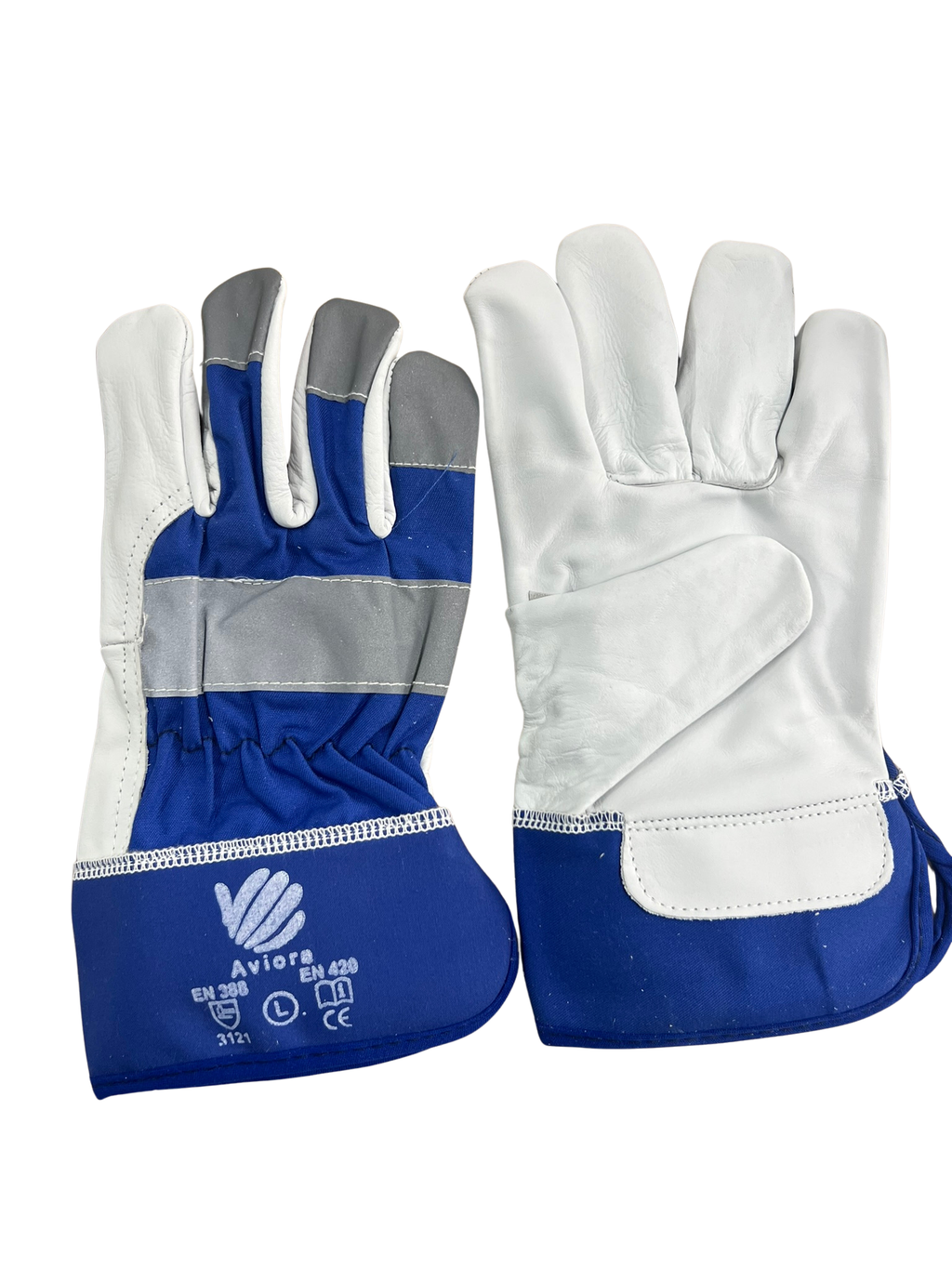 Mănuși Palmare de Protecție din Piele LUX COLOR Set 12 buc