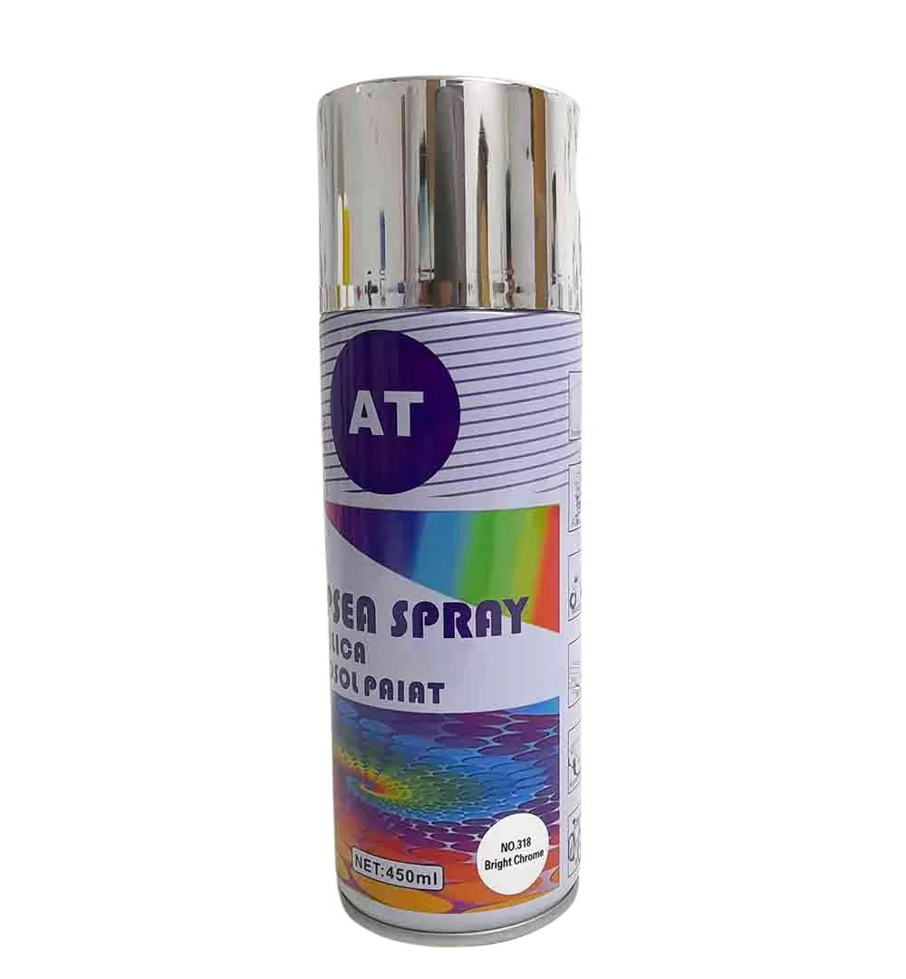 Spray Vopsea Crom pentru Metal, Lemn și Diverse Suprafețe