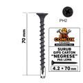 Șuruburi pentru Gips-Carton „Negrese” 4.2 × 70 mm – Pas Lemn, PH2, Taiwan, 100 Buc/Pungă