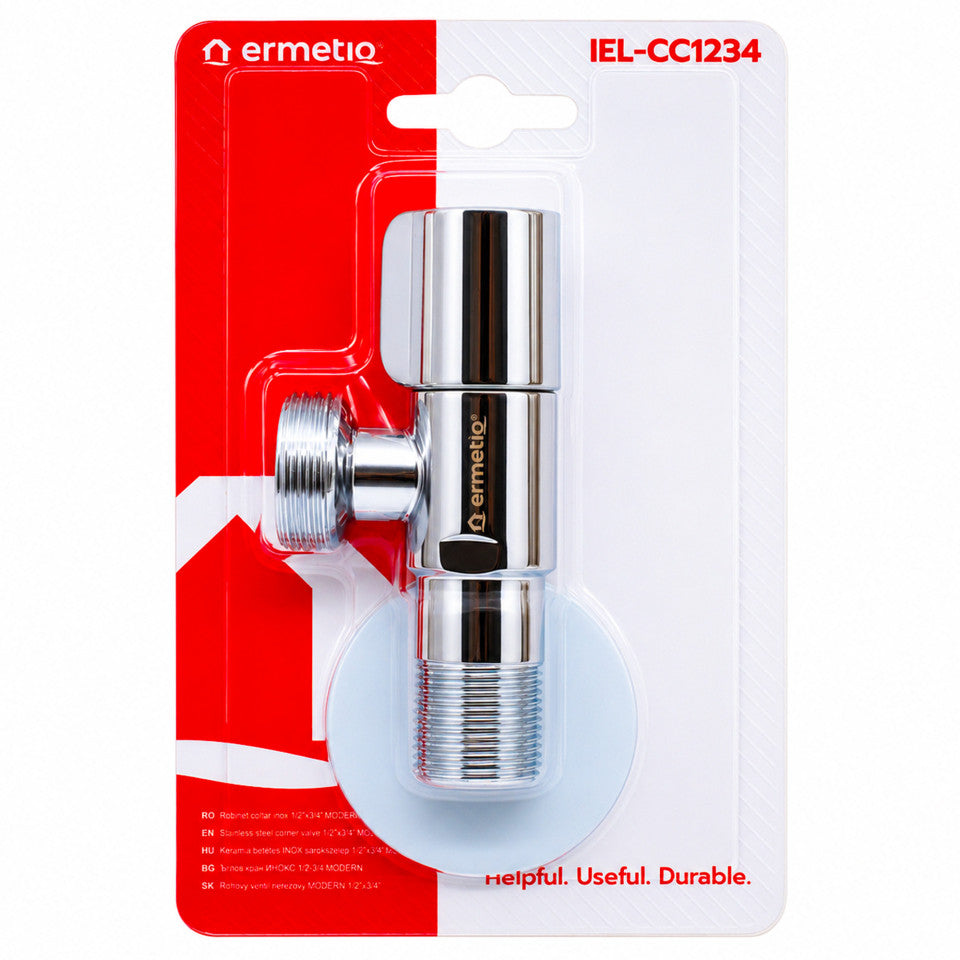 Robinet Colțar 1/2" x 1/2" Cromat – Robinet de Închidere pentru Instalații Sanitare