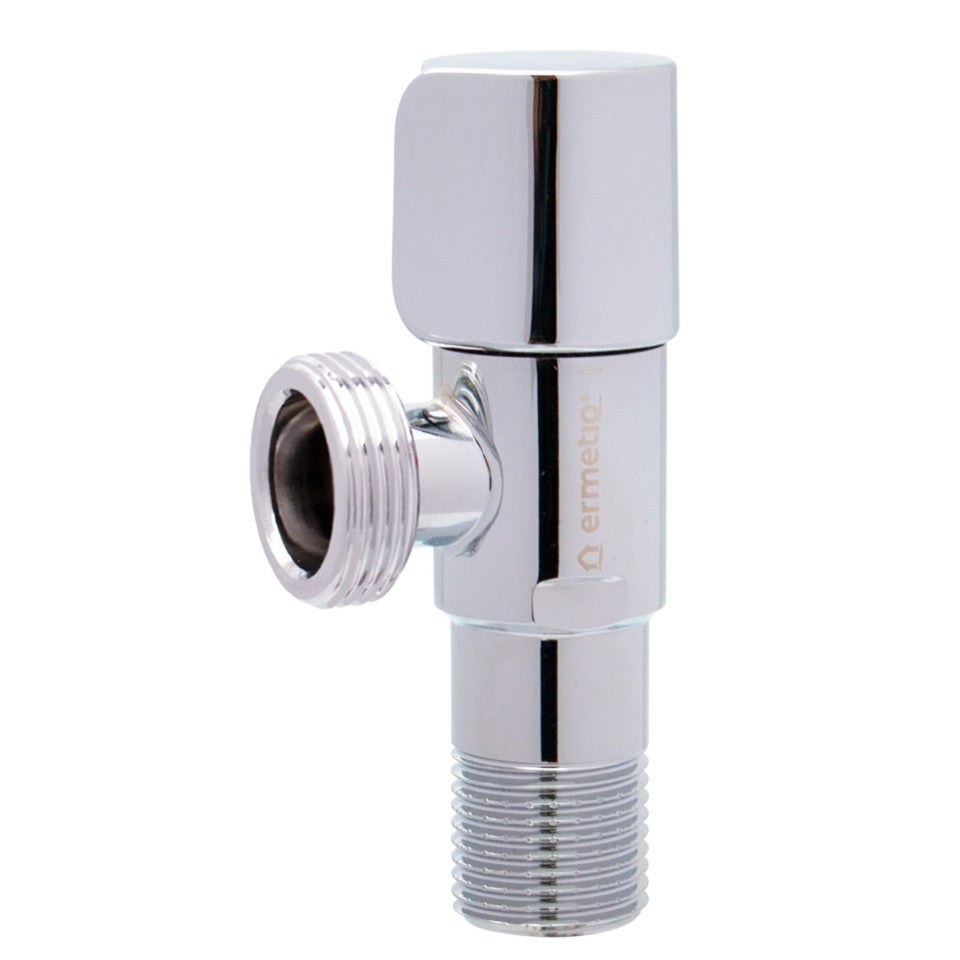 Robinet Colțar 1/2" x 3/4" Cromat – Robinet de Închidere pentru Mașină de Spălat și Instalații Sanitare