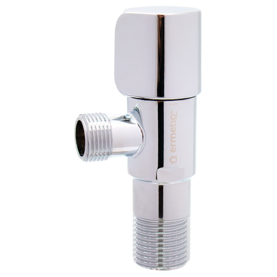 Robinet Colțar 1/2" x 3/8" Cromat – Robinet de Închidere pentru Baterii și Instalații Sanitare