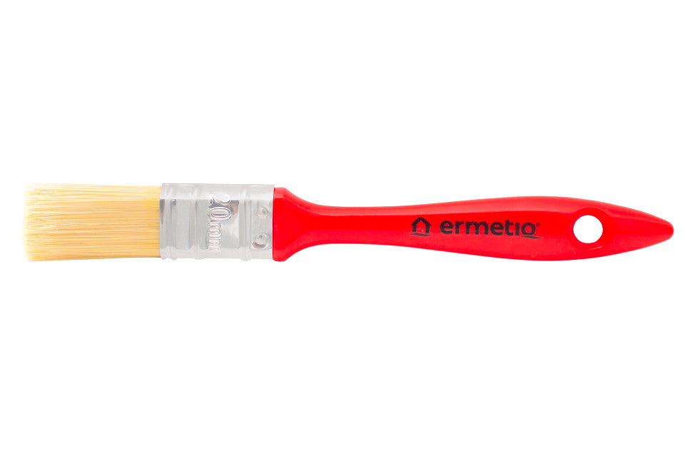 Pensulă Roșie Ermetiq 20 mm – pentru Vopsele, Lacuri și Lucrări de Precizie