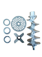 Mașină Manuală de Tocat Carne Nr. 32 – Aluminiu, Roată Ø26,5 cm, Mâner din Lemn