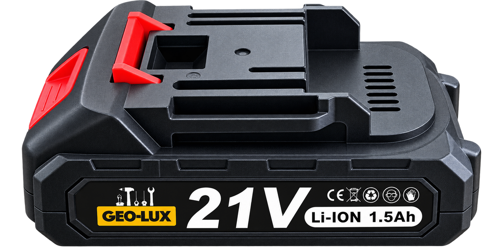 Foarfecă Albastră Electrică de Grădină GEO-LUX 21V – 2 Acumulatori Li-Ion 1.5Ah, Set Complet cu Valiză