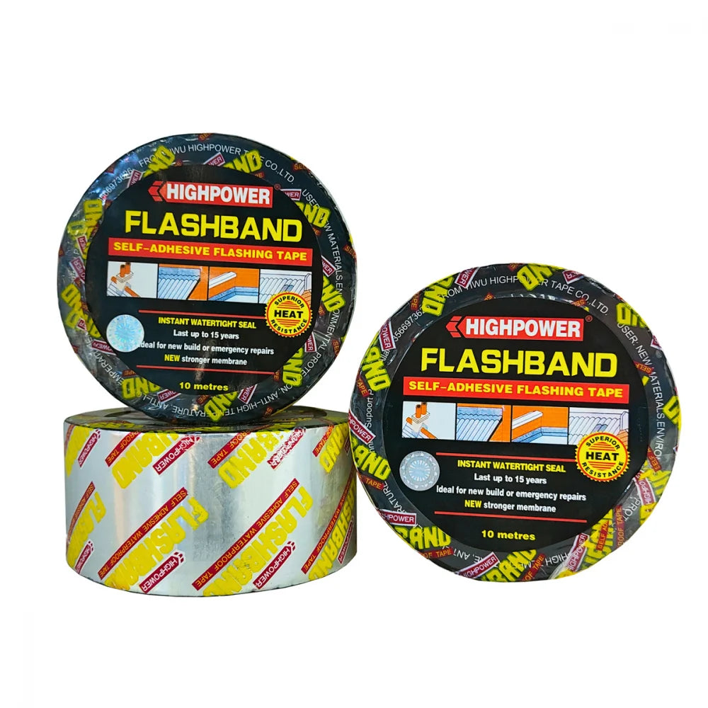 ALUBAND 10 cm x 10 m – Bandă Bituminoasă cu Aluminiu pentru Etanșare și Reparații