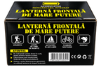Lanternă Frontală LED Reîncărcabilă cu Acumulator și Cablu USB – Cod 2855