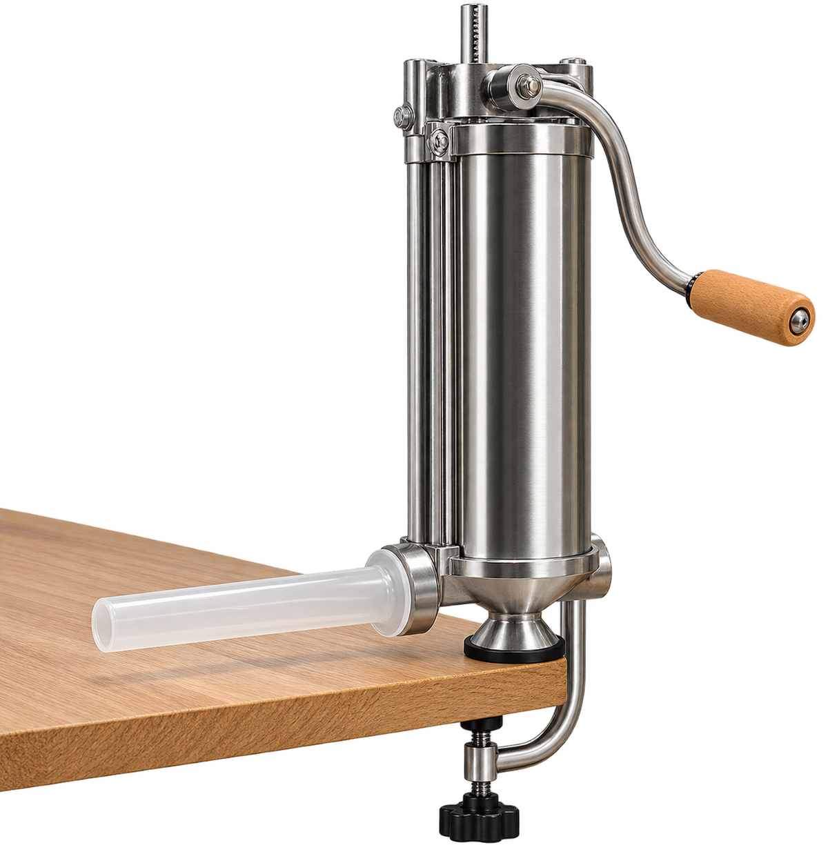 Mașină Verticală Manuală de Umplut Cârnați Vanessa – 3 kg, Inox, Prindere pe Masă