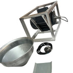 Motor Electric Monofazat 3 kW cu Cadru Metalic și Pâlnie – pentru Mașină de Tocat Carne Nr. 32