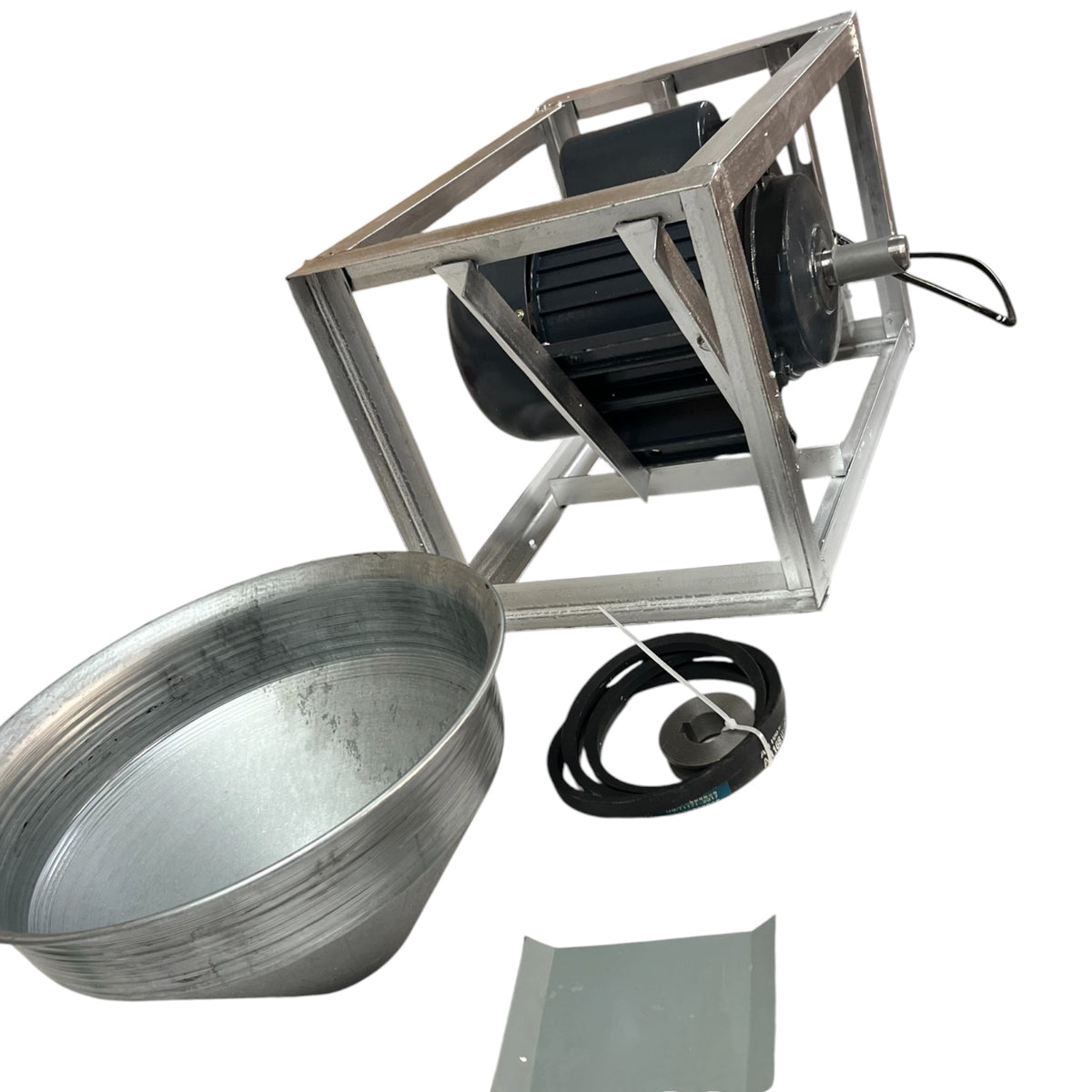 Motor Electric Monofazat 3 kW cu Cadru Metalic și Pâlnie – pentru Mașină de Tocat Carne Nr. 32