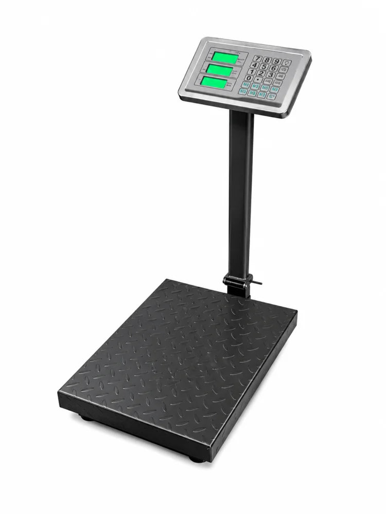 Cântar Electronic cu Platformă 150 kg, Afișaj LCD Iluminat și Braț Rabatabil