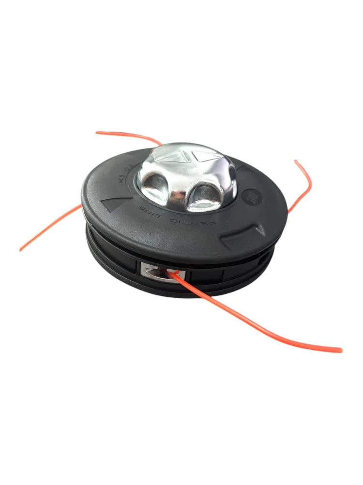 Cap tambur / mosor motocoasa premium, sistem anti-incalcire fir, Ø15cm, buton aluminiu, filet M10 * 1.25mm, 550gr