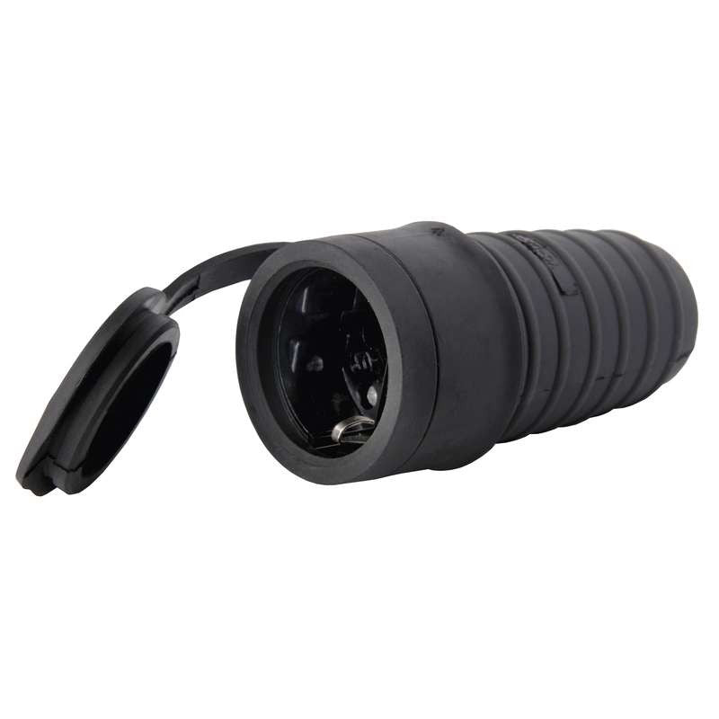 Cuplă Cauciucată IP44 16A 250V – Priză Mobilă cu Capac de Protecție