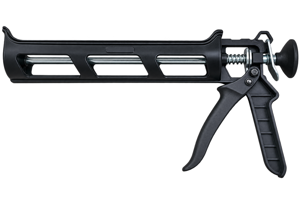 Pistol pentru silicon și adeziv, corp din plastic – Aplicator manual pentru cartușe NEGRU