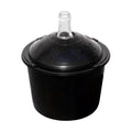 Coș Negru pentru Damigeană 50–55 Litri din Plastic Rezistent cu Capac