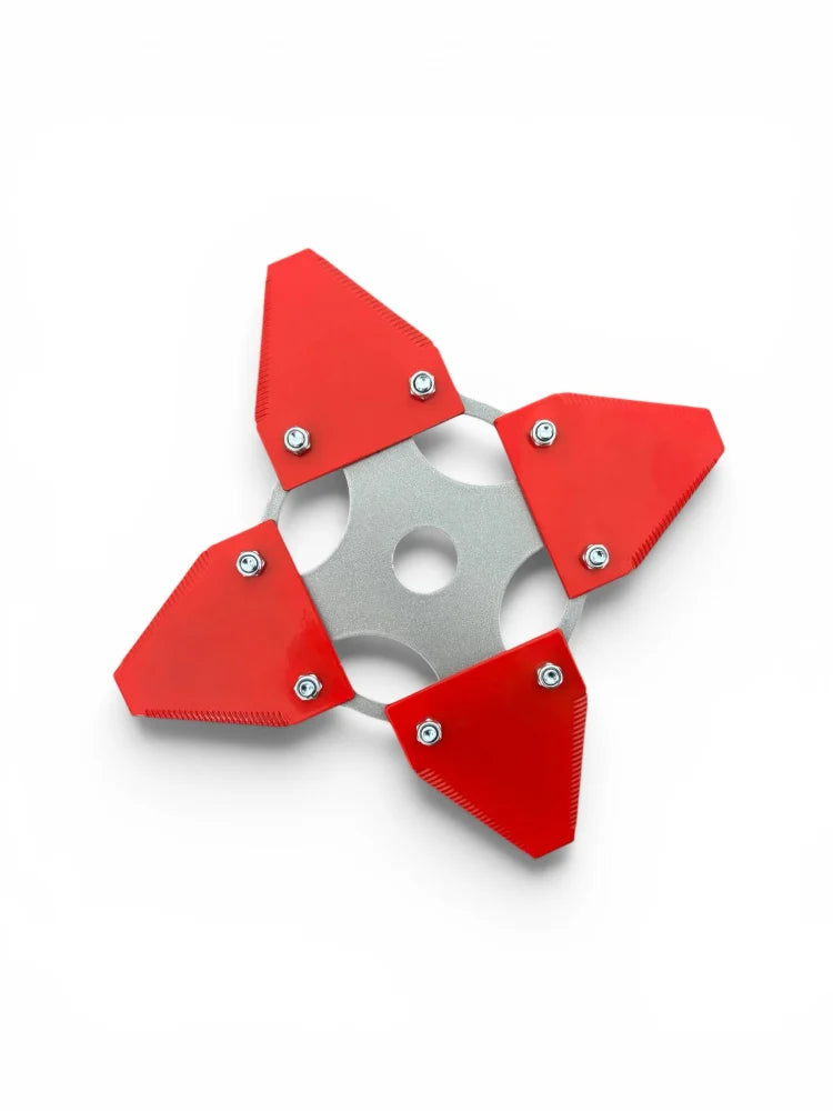 Disc motocoasă cu 4 cuțite fixe zimțate, Ø255 mm, grosime lamă 2.5 mm, lățime cuțit 7.5 cm, 530 g