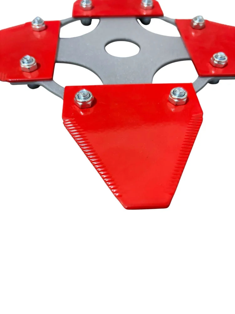 Disc motocoasă cu 4 cuțite fixe zimțate, Ø255 mm, grosime lamă 2.5 mm, lățime cuțit 7.5 cm, 530 g