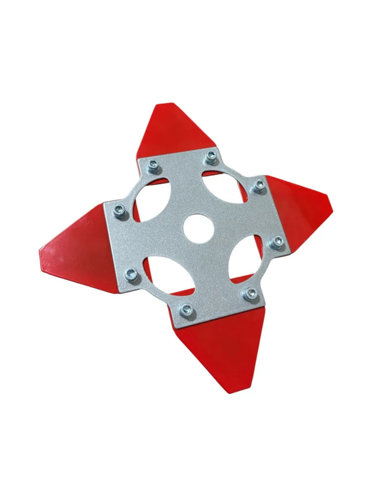 Disc motocoasă cu 4 cuțite fixe zimțate, Ø255 mm, grosime lamă 2.5 mm, lățime cuțit 7.5 cm, 530 g